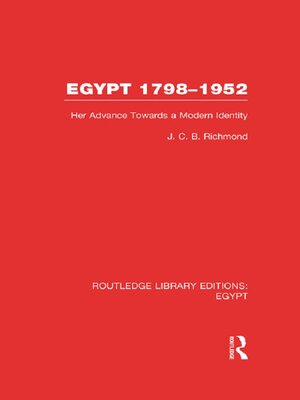cover image of Egypt, 1798-1952 (RLE Egypt)